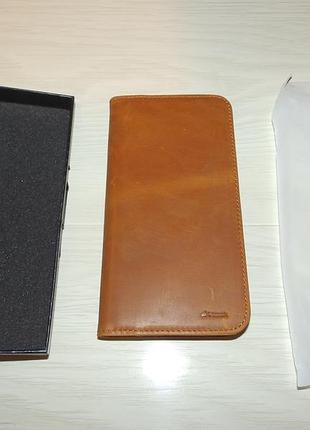 Чехол книжка otazak  leather wallet case Apple iphone 12 pro max leather case prodred hand made