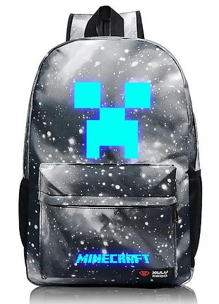 Рюкзак светящийся в темноте minecraft майнкрафт