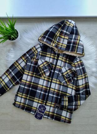 Рубашка в клетку на меху
