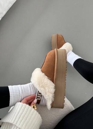 Ugg disquette угги угги открытые натуральная замша мех