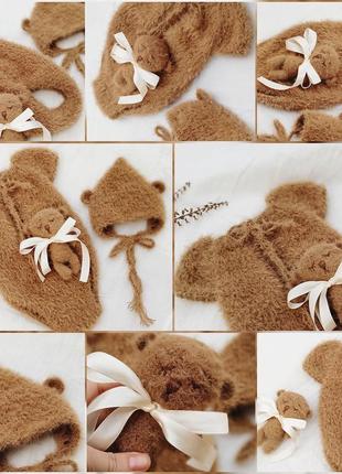 Комплект костюмчик для фотосессии новый хендмейд 0-1 месяц