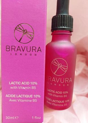 Lactic acid 10% peel with vitamin b5 bravura london bravuralondon молочный пилинг для лица