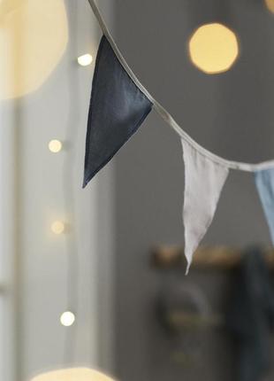 Гирлянда h&amp;m декор треугольные флажки синие день рождения детский праздник