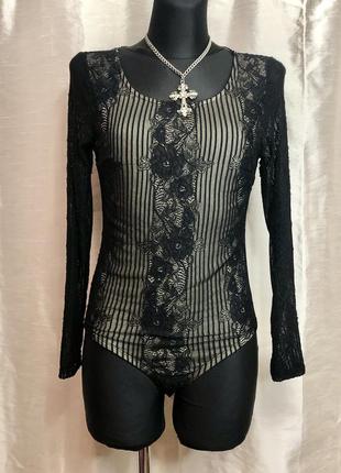 Винтажное кружевное боди vintage 2000s y2k