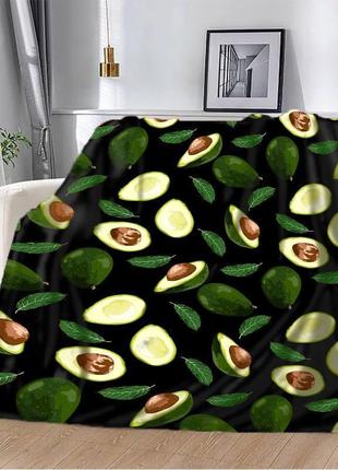 Плед покривало дитяче  avocado    135х160  чорний плюш-велюр