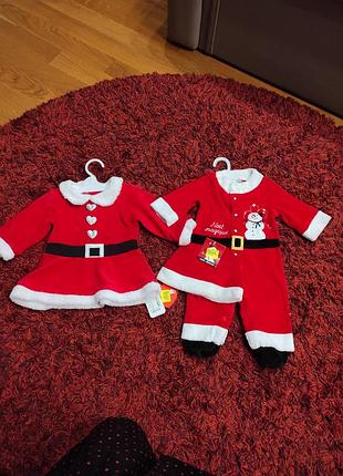 Костюмчик санты для мальчика 3 месяца и девочки 6 месяцев