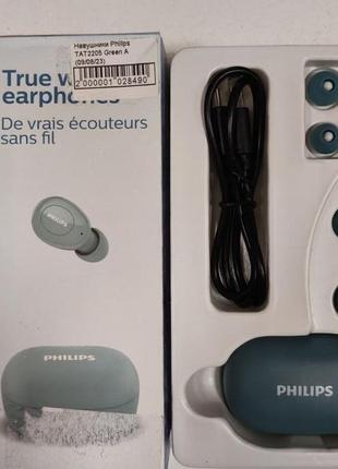 Продам навушники philips tat2205 green a