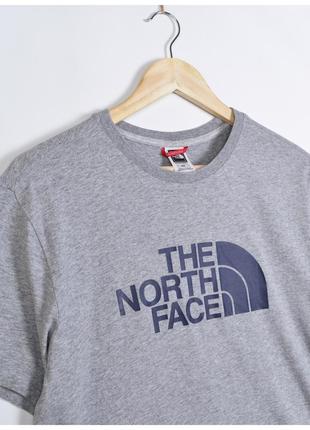 Мужская футболка the north face | s/m*| серая хлопковая с большим лого на груди4 фото