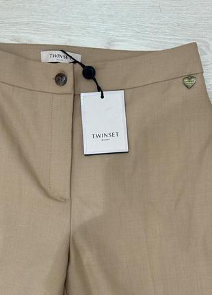 Брюки штаны шерстяные женские twinset camel 42-443 фото