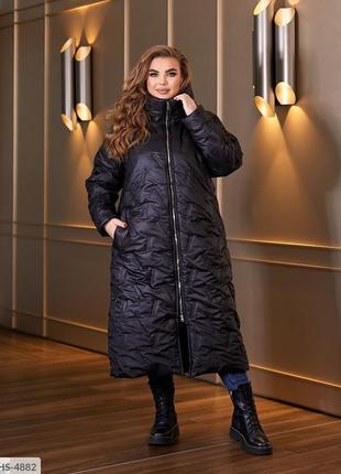 Пальто зимнее женское стильное комфортное с капюшоном