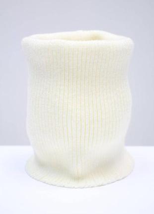 Бафф молочного цвета меринос для девочки elf kids