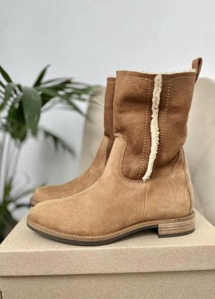 Сапожки кожаные утепленные оригинал ecco sartorelle 25 249303 гг.39