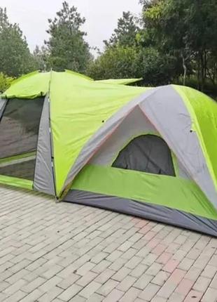 Палатка туристическая 6042 с навесом (для 4 человек + тамбур и москитная сетка)