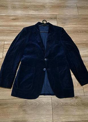 Пиджак бархатный, синий