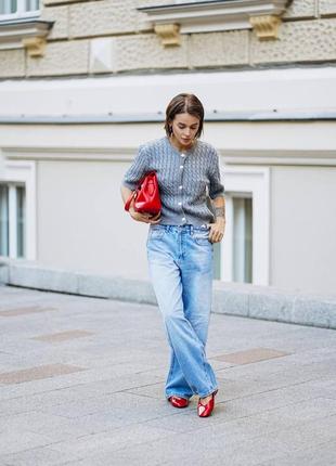 Серый кардиган короткий с пуговицами с короткими рукавами в стиле h & m3 фото
