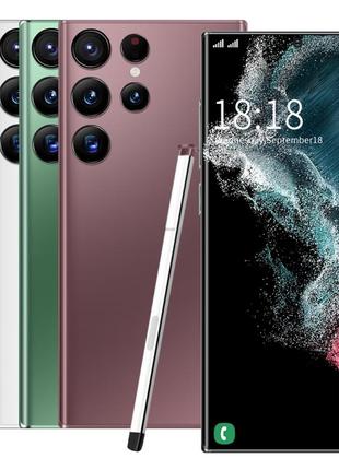 Китайский мобильный телефон смартфон samsung s22ultra 5g d12332, 2 гб + 16 гб, экран 6,7 дюйма