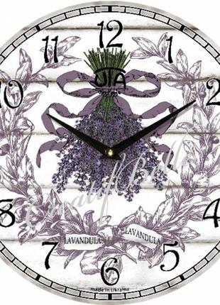 Настінні годинники vintage букет лаванди