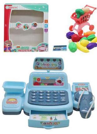 Игровой набор "касса с набором продуктов", голубая (ts01091996237928)