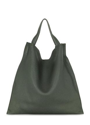 Шкіряна сумка bohemia 40х40 см poolparty зелений (2000000319964)1 фото