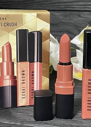 Набор помада и блеск bobbi brown sazan nude free spirit