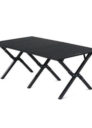 Раскладной туристический большой стол naturehike cnk2300ju010 алюминий (черный)
