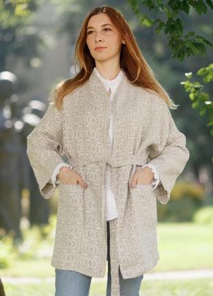 Льняное пальто vil'ni филадельфия натуральный