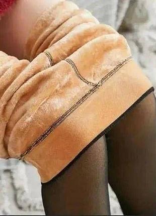 Термоколготки на хутрі5 фото