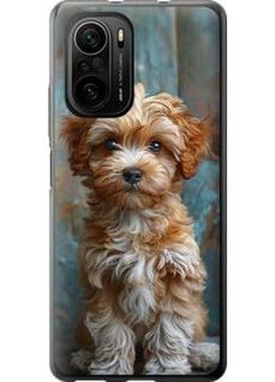 Чехол на xiaomi poco f3 щенок мальтипу из силикона fch_0141716