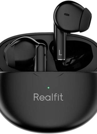 Беспроводные наушники realfit f2 pro, активное шумоподавление, bluetooth 5.4, с микрофоном, черные