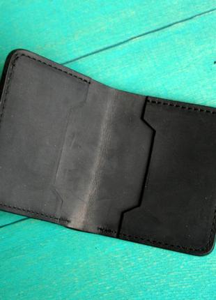 Кошелек мужской кожаный is-leather  is-00602 черний (rz-602)6 фото
