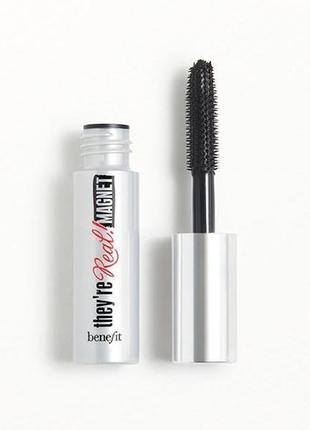 Удлиняющая магнитная тушь для глаз benefit theyre real! magnet supercharged black 3g