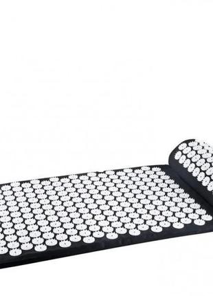 Акупунктурный массажный коврик и подушка yantra mat (черный)