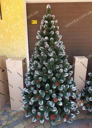 Ялинка кармен з шишками і калиною 2.20 м