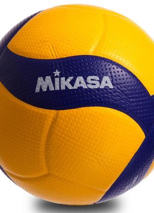 Мяч волейбольный mikasa v300w №5 pu клееный