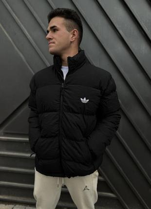 Мужской зимний пуховик adidas black