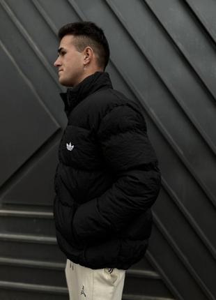 Мужской зимний пуховик adidas black4 фото