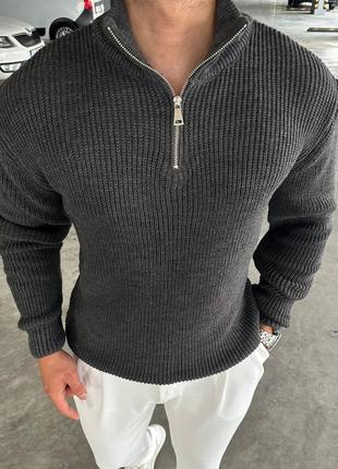 Кофта із замком графіт 2195