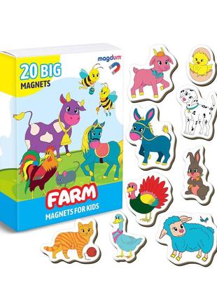 Набір магнитів magdum "ферма малюнки" 20шт. (ml4031-32 en)