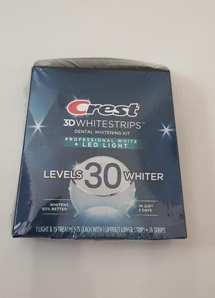 Відбілювальні смужки crest 3d white whitestrips professional led light максимальне вибілювання!1 фото