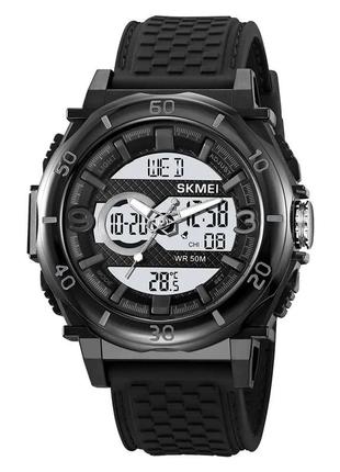 Годинник наручний чоловічий skmei 2098bkwt, чоловічий тактичний годинник, протиударний годинник