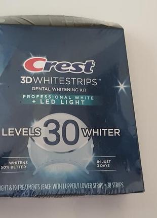 Відбілювальні смужки crest 3d white whitestrips professional led light максимальне вибілювання!5 фото