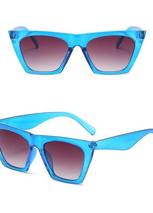 Очки солнцезащитные женские 10814 голубые2 фото