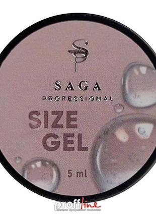 Гель для объемных дизайнов saga size gel прозрачный, 5 мл
