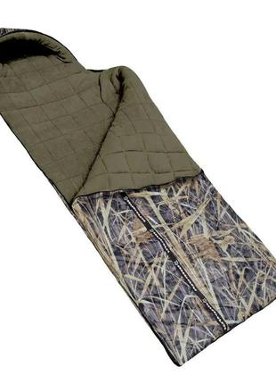 Спальный мешок камуфляж флисовый -30 зимний для походов. gl-55