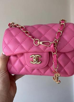 Сумка жіноча сhanel pink 19х14