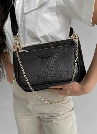Сумка жіноча lv pochette black new