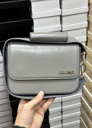 Сумка жіноча jacquemus le carinu grey 22x15x5