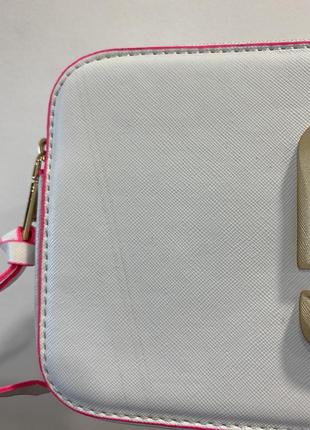 Сумка жіноча marc jacobs logo white/pink sale!!! 2