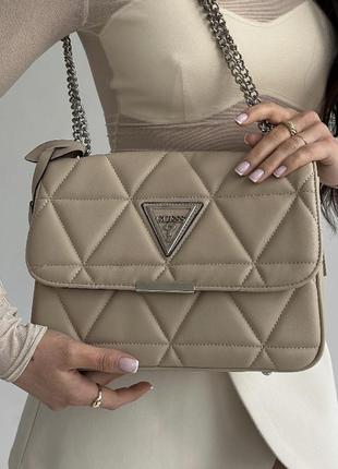 Сумка жіноча guess zippy beige sale!!!