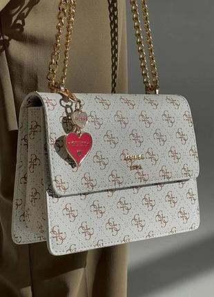 Сумка жіноча guess love white sale!!!